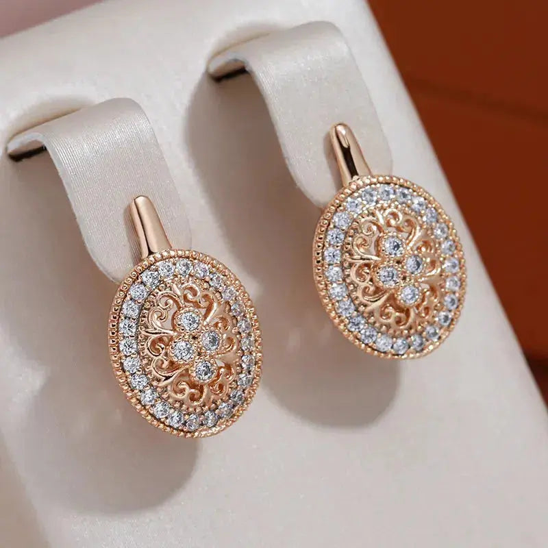 Elegant round shiny earrings Unique Joyas