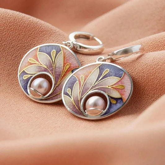 Acrylic earrings with pearls Unique Joyas
