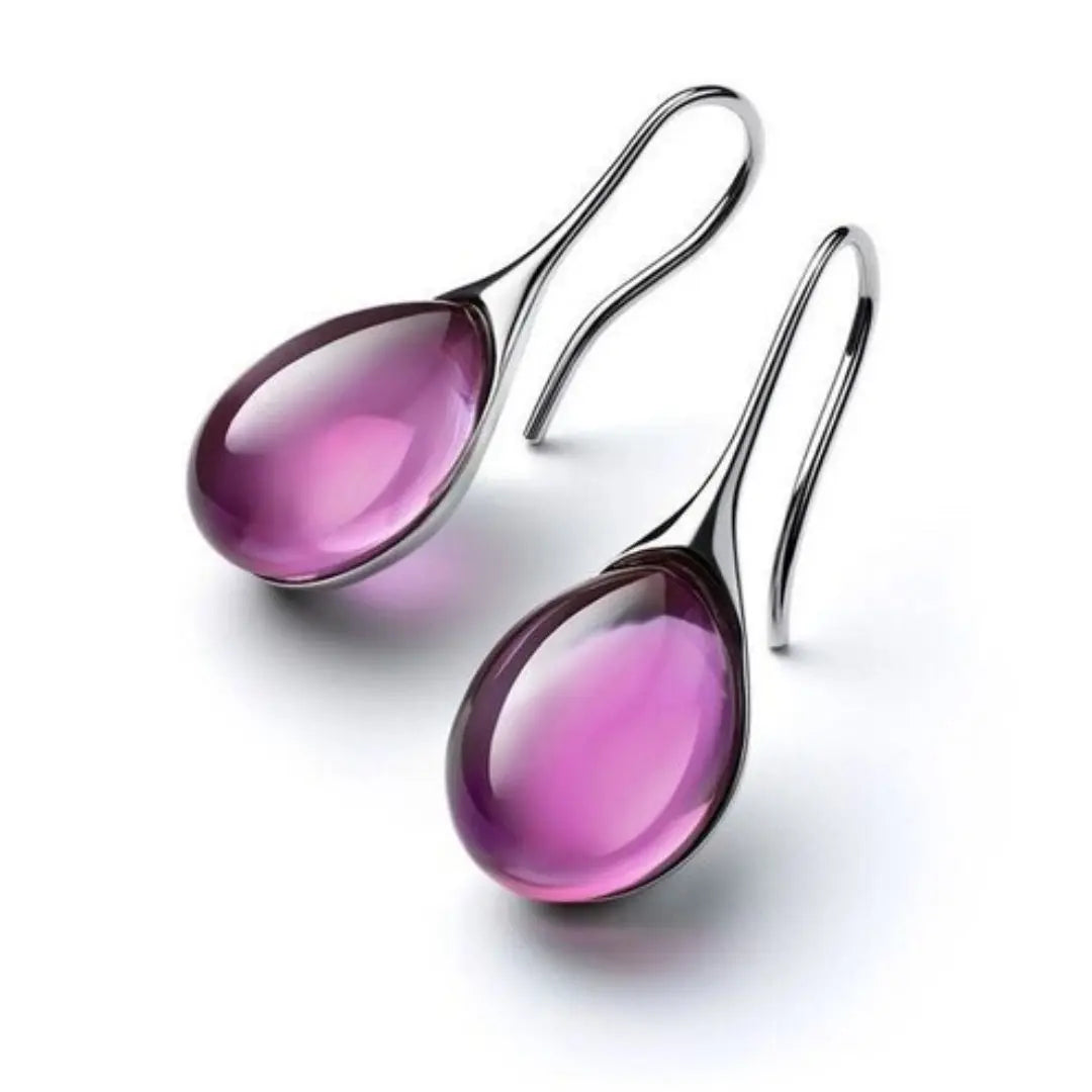 Crystal drop earrings in gold and silver Claire Jewelry
