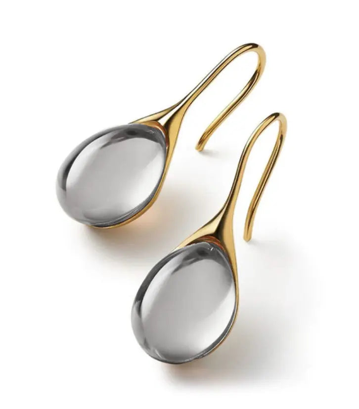 Crystal drop earrings in gold and silver Claire Jewelry