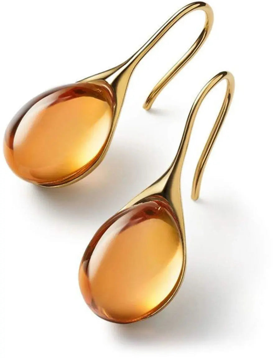 Crystal drop earrings in gold and silver Claire Jewelry