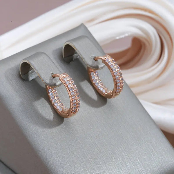 CLARITA™ - Elegant Zirconia Earrings in Gold main image 0