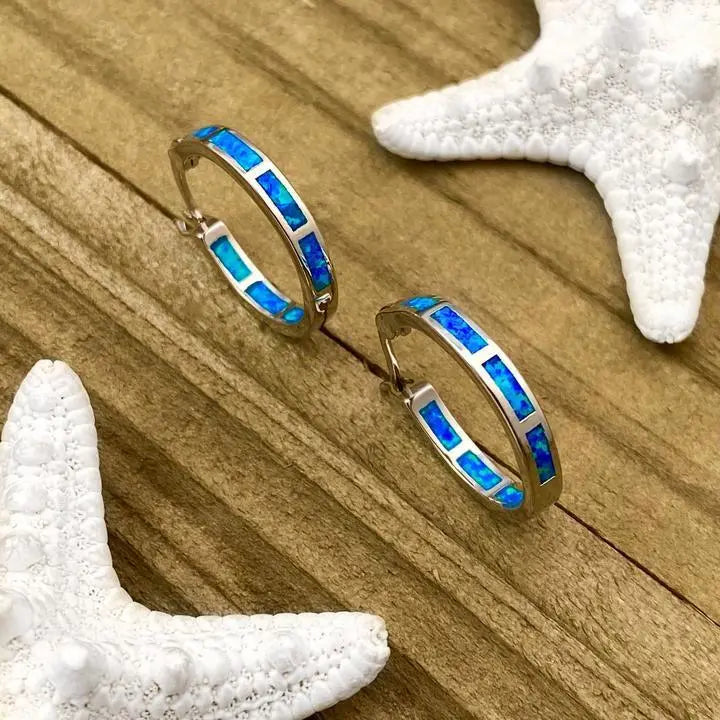 Luxury Silver and Opal Ocean Inspired Rings Unique Joyas