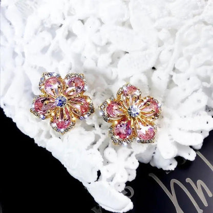 Multicolored Zirconia Earrings made of Sterling Silver Unique Joyas