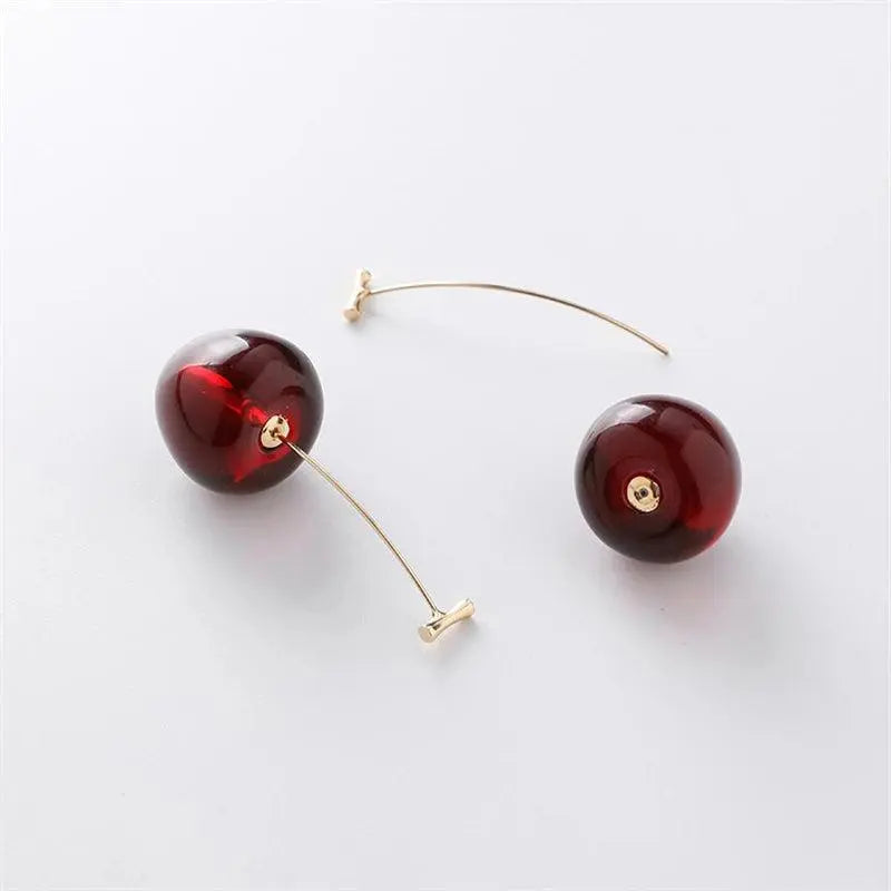 Red Cherry Luxury Earrings Unique Joyas
